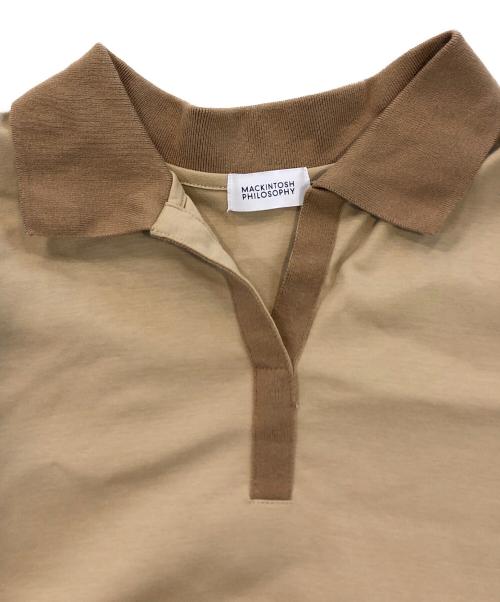 MACKINTOSH PHILOSOPHY（マッキントッシュ フィロソフィー）MACKINTOSH PHILOSOPHY (マッキントッシュ フィロソフィー) ジャージーポロワンピース ベージュ サイズ:SIZE 36の古着・服飾アイテム
