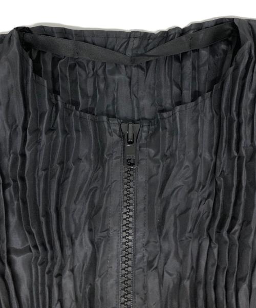 ISSEY MIYAKE（イッセイミヤケ）ISSEY MIYAKE (イッセイミヤケ) プリーツノーカラージャケット ブラック サイズ:Mの古着・服飾アイテム