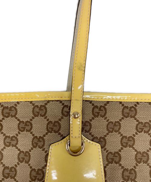 GUCCI（グッチ）GUCCI (グッチ) チャーム付トートバッグ イエローの古着・服飾アイテム