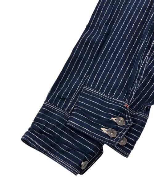 THE REAL McCOY'S（ザ・リアルマッコイズ）THE REAL McCOY'S (ザ・リアルマッコイズ) レイルロードジャケット ウォバッシュストライプ インディゴ サイズ:SIZE 40の古着・服飾アイテム