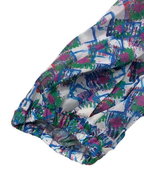 HERALBONY（ヘラルボニー）HERALBONY (ヘラルボニー) シフォンブラウス「タイトル不明」 ブルー×ホワイト サイズ:SIZE Freeの古着・服飾アイテム