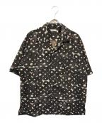 HERALBONYヘラルボニー）の古着「オープンカラーシャツ「（無題）（丸）」」｜ブラック