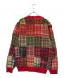 PALACE (パレス) BEAMS PLUS (ビームスプラス) コラボクルーネックパッチワークニット レッド サイズ:SIZE S：18000円