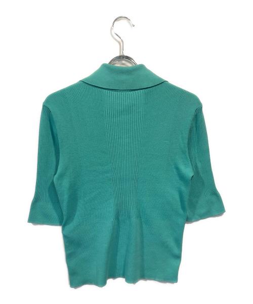 patou（パトゥ）Patou (パトゥ) ニットポロシャツ グリーン サイズ:Mの古着・服飾アイテム