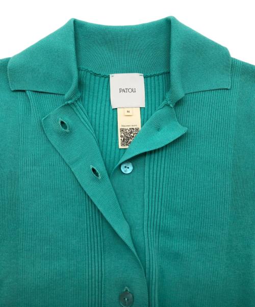 patou（パトゥ）Patou (パトゥ) ニットポロシャツ グリーン サイズ:Mの古着・服飾アイテム