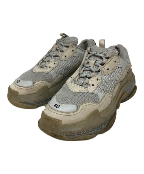 BALENCIAGA（バレンシアガ）BALENCIAGA (バレンシアガ) トリプルS クリアソール グレー サイズ:26.5の古着・服飾アイテム