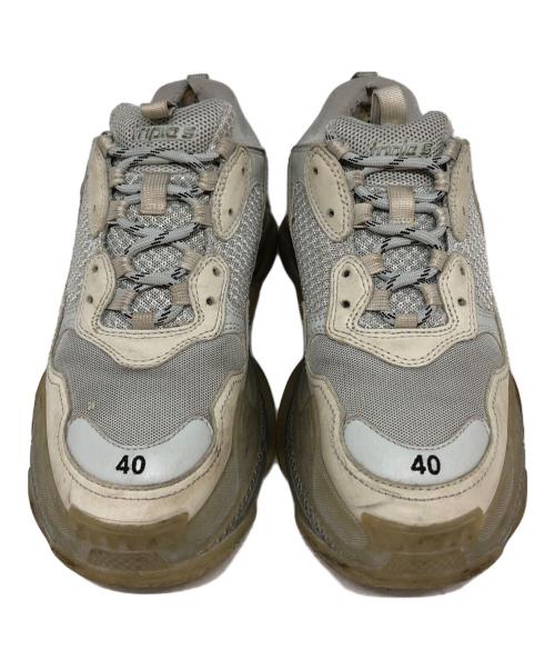 BALENCIAGA（バレンシアガ）BALENCIAGA (バレンシアガ) トリプルS クリアソール グレー サイズ:26.5の古着・服飾アイテム