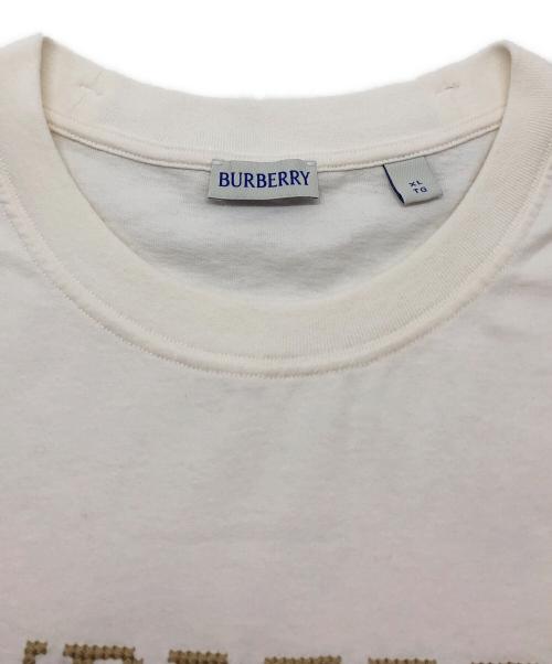 BURBERRY（バーバリー）BURBERRY (バーバリー) クロスステッチ EKD コットンTシャツ チョーク サイズ:XLの古着・服飾アイテム