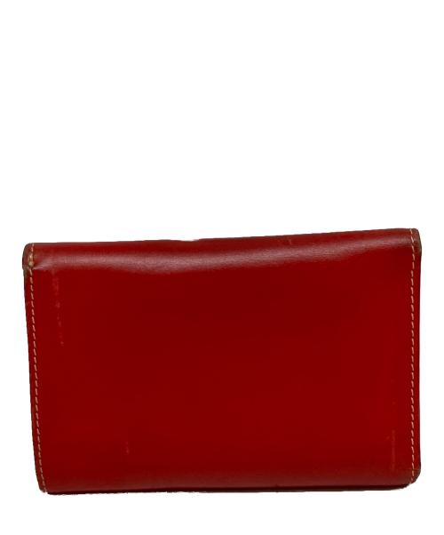 Whitehouse Cox（ホワイトハウスコックス）Whitehouse Cox (ホワイトハウスコックス) 3つ折りブライドルレザーウォレット レッドの古着・服飾アイテム