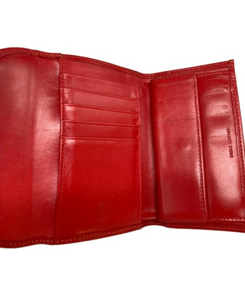 Whitehouse Cox（ホワイトハウスコックス）Whitehouse Cox (ホワイトハウスコックス) 3つ折りブライドルレザーウォレット レッドの古着・服飾アイテム