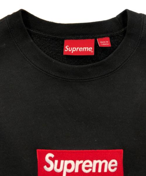 SUPREME（シュプリーム）Supreme (シュプリーム) Box Logo Crewneck ブラック×レッド サイズ:Mの古着・服飾アイテム