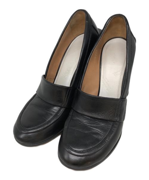 Maison Margiela（メゾンマルジェラ）Maison Margiela (メゾンマルジェラ) ハイヒールローファー ブラック サイズ:SIZE 37の古着・服飾アイテム