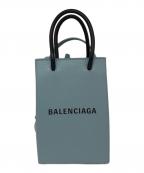 BALENCIAGAバレンシアガ）の古着「ショッピングフォンホルダーバッグ」｜スカイブルー