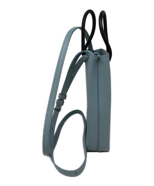 BALENCIAGA（バレンシアガ）BALENCIAGA (バレンシアガ) ショッピングフォンホルダーバッグ スカイブルーの古着・服飾アイテム