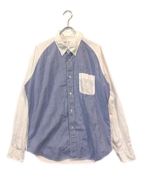 sans limite（サンリミット）Sans limite (サンリミット) 切替チェックシャツ ブルー×ホワイト サイズ:SIZE 1の古着・服飾アイテム