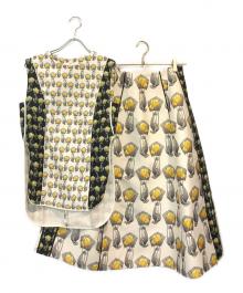 IRENE（アイレネ）の古着「総柄セットアップワンピース」｜ホワイト