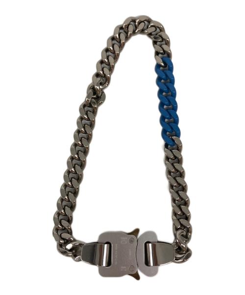 1017 ALYX 9SM（テンセブンティーン アリクス ナインエスエム）1017 ALYX 9SM (アリクス) COLORED LINKS BUCKLE NECKLACE シルバー×ブルーの古着・服飾アイテム