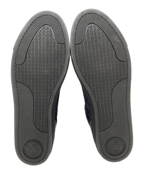 VERSACE（ヴェルサーチェ）VERSACE (ヴェルサーチェ) ベロアハイカットスニーカー ネイビー サイズ:SIZE 42の古着・服飾アイテム