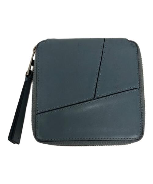 LOEWE（ロエベ）LOEWE (ロエベ) パズルスクエアラウンドジップウォレット ブルーの古着・服飾アイテム