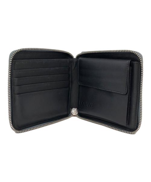 LOEWE（ロエベ）LOEWE (ロエベ) パズルスクエアラウンドジップウォレット ブルーの古着・服飾アイテム