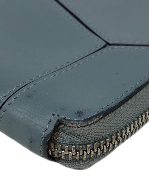 LOEWE（ロエベ）LOEWE (ロエベ) パズルスクエアラウンドジップウォレット ブルーの古着・服飾アイテム