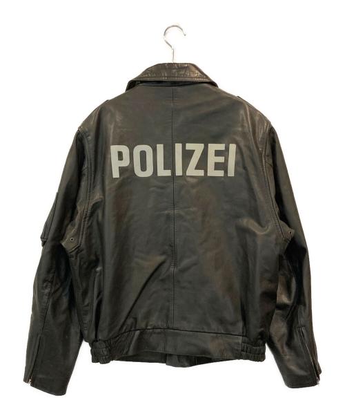 Nikator Gmbh Freiberg（ニカトール ゲーエムベーハー フライベルク）Nikator Gmbh Freiberg (ニカトール ゲーエムベーハー フライベルク) レザーポリスマンジャケット ブラック サイズ:SIZE 48の古着・服飾アイテム