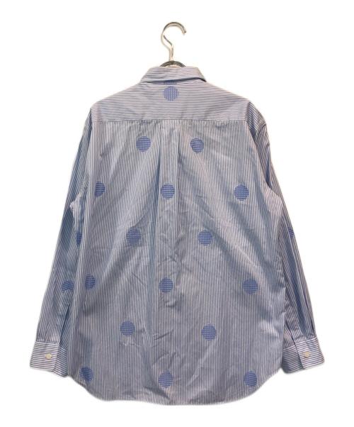 COMME des GARCONS HOMME DEUX（コムデギャルソン オム ドゥ）COMME des GARCONS HOMME DEUX (コムデギャルソン オム ドゥ) ストライプドットシャツ ブルー サイズ:SIZE Sの古着・服飾アイテム