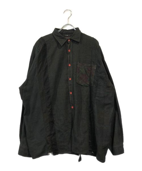 Rebuild by Needles（リビルドバイニードルス）Rebuild by Needles (リビルドバイニードルス) 再構築シャツ ネイビー サイズ:-の古着・服飾アイテム