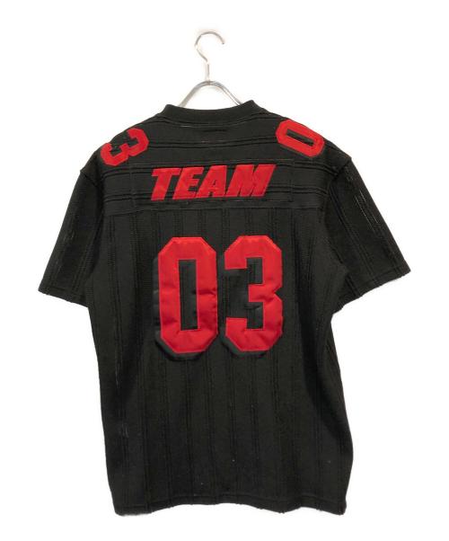 SUPREME（シュプリーム）Supreme (シュプリーム) Mesh Stripe Football Jersey ブラック サイズ:SIZE Sの古着・服飾アイテム