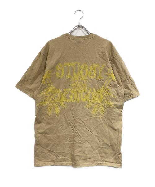 stussy（ステューシー）stussy (ステューシー) WES PALMS TEE PIGMENT DYED ベージュ サイズ:SIZE Mの古着・服飾アイテム