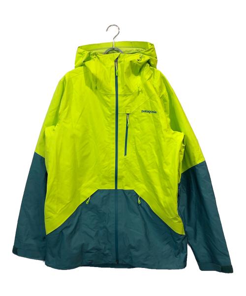 Patagonia（パタゴニア）Patagonia (パタゴニア) スノーショット・ジャケット グリーン×イエロー サイズ:Mの古着・服飾アイテム