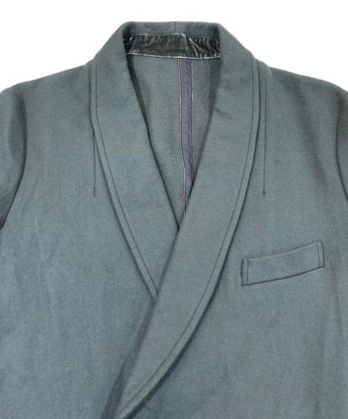 TAKAHIROMIYASHITA TheSoloIst.（タカヒロミヤシタ ザソロイスト）TAKAHIROMIYASHITA TheSoloIst. (タカヒロミヤシタ ザソロイスト) ベロア切替チェスターコート カーキ サイズ:SIZE 46の古着・服飾アイテム