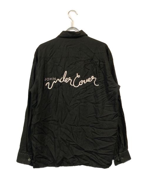 JohnUNDERCOVER（ジョンアンダーカバー）JohnUNDERCOVER (ジョンアンダーカバー) トラ刺繍オープンカラースカシャツ ブラック サイズ:SIZE 2の古着・服飾アイテム