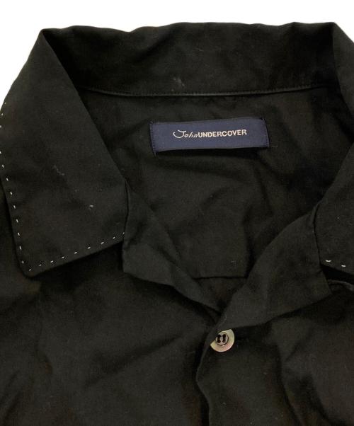 JohnUNDERCOVER（ジョンアンダーカバー）JohnUNDERCOVER (ジョンアンダーカバー) トラ刺繍オープンカラースカシャツ ブラック サイズ:SIZE 2の古着・服飾アイテム