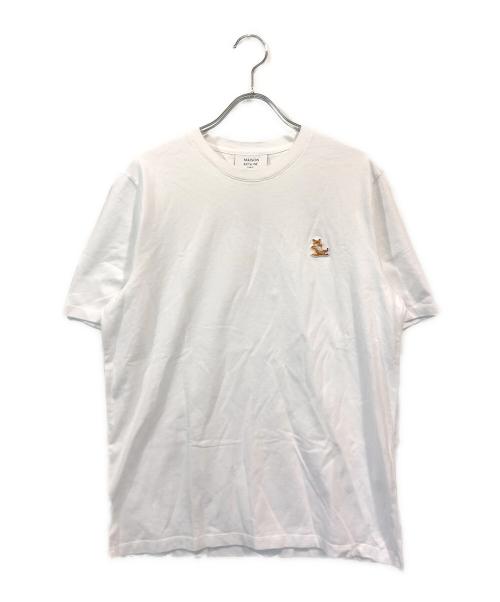 maison kitsune（メゾンキツネ）MAISON KITSUNE (メゾンキツネ) CHILLAX FOX PATCH REGULAR TEE SHIRT ホワイト サイズ:Sの古着・服飾アイテム