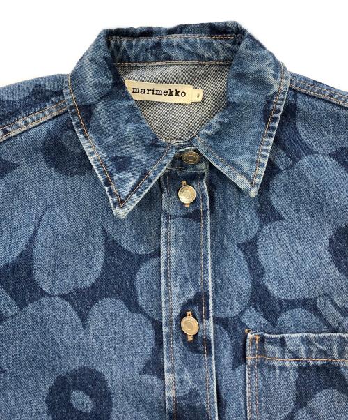marimekko（マリメッコ）marimekko (マリメッコ) Maridenim Unikko デニムシャツ インディゴ サイズ:SIZE 40の古着・服飾アイテム