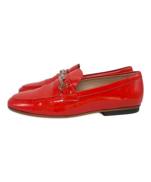 TOD'S（トッズ）TOD'S (トッズ) ビットローファー レッド サイズ:SIZE 35の古着・服飾アイテム