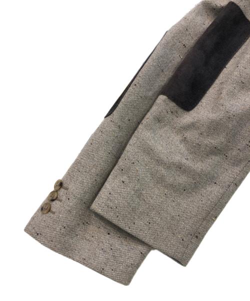 LOEWE（ロエベ）LOEWE (ロエベ) ウールカシミアエルボーパッチ3Bジャケット ベージュ サイズ:SIZE 50の古着・服飾アイテム