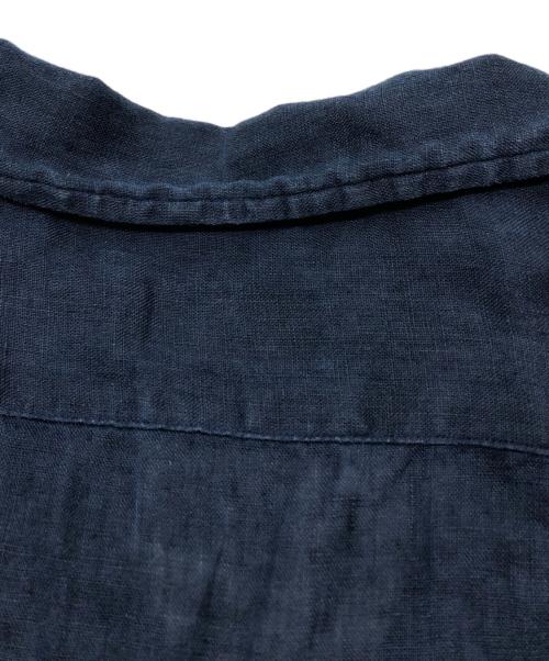 POLO RALPH LAUREN（ポロ・ラルフローレン）POLO RALPH LAUREN (ポロ・ラルフローレン) ポニー刺繍オープンカラーリネン半袖シャツ ネイビー サイズ:XLの古着・服飾アイテム