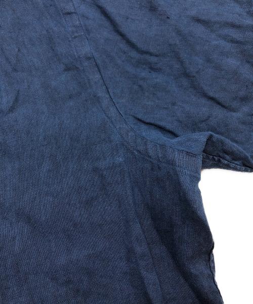 POLO RALPH LAUREN（ポロ・ラルフローレン）POLO RALPH LAUREN (ポロ・ラルフローレン) ポニー刺繍オープンカラーリネン半袖シャツ ネイビー サイズ:XLの古着・服飾アイテム