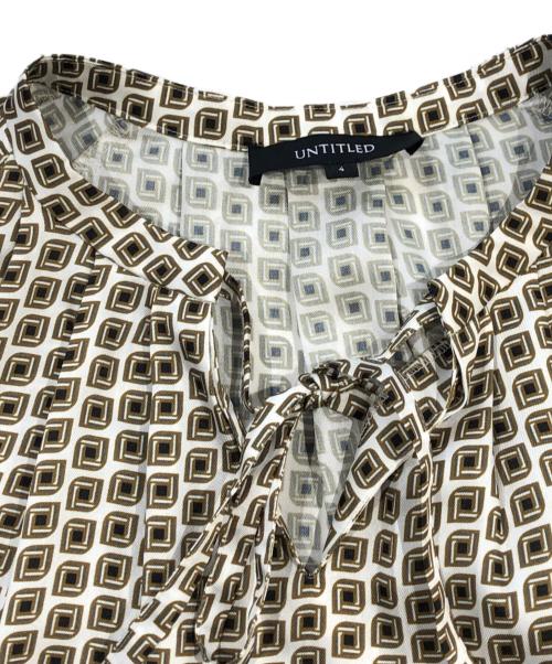 UNTITLED（アンタイトル）UNTITLED (アンタイトル) Rattiイブプリントタックブラウス グリーン サイズ:SIZE 4の古着・服飾アイテム