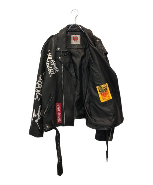 GRAPHISTE MAN.G（グラフィスト マンジー）GRAPHISTE MAN.G (グラフィスト マンジー) ライダースジャケット ブラック サイズ:FREEの古着・服飾アイテム