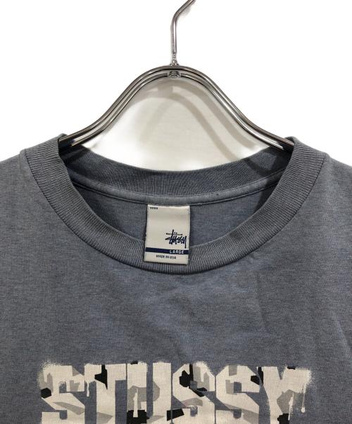 stussy（ステューシー）stussy (ステューシー) プリントTシャツ ブルー サイズ:SIZE Lの古着・服飾アイテム