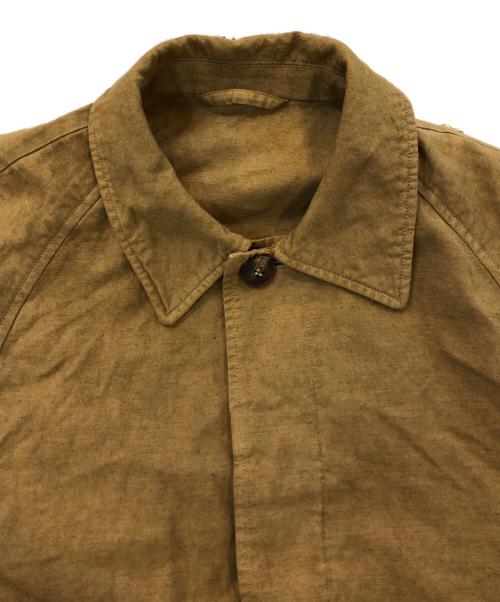 confect（コンフェクト）CONFECT (コンフェクト) リネン混ステンカラーコート ブラウン サイズ:SIZE 5の古着・服飾アイテム