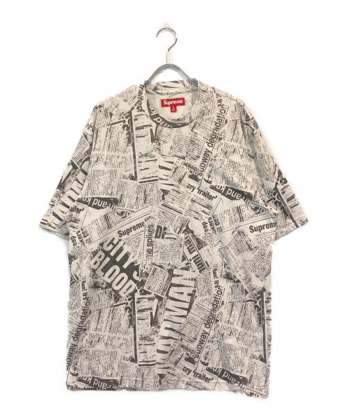 SUPREME（シュプリーム）Supreme (シュプリーム) NEWSPAPER TEE ホワイト サイズ:Mの古着・服飾アイテム