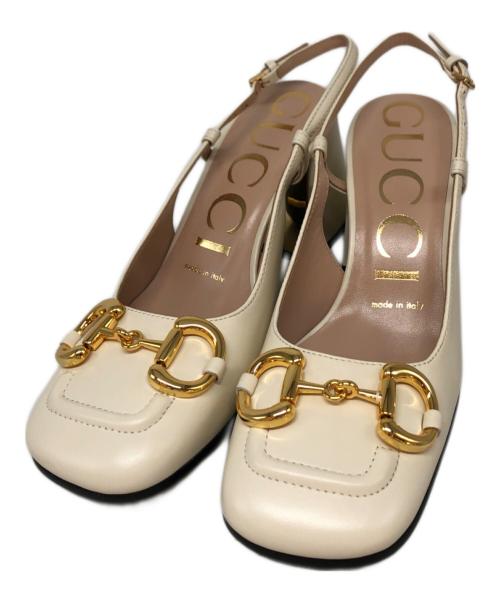 GUCCI（グッチ）GUCCI (グッチ) ホースビットパンプス アイボリー サイズ:36の古着・服飾アイテム