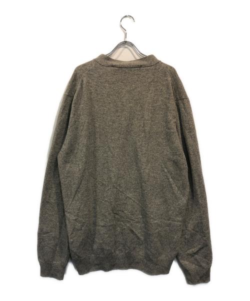PLAY COMME des GARCONS（プレイコムデギャルソン）PLAY COMME des GARCONS (プレイコムデギャルソン) ハートワッペンカーディガン グレー サイズ:SIZE 2XLの古着・服飾アイテム