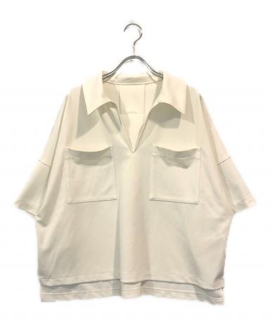 中古・古着通販】ADORE (アドーア) 襟付き Vネック Tシャツ ホワイト