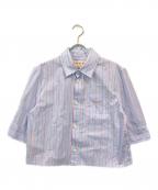 MARNIマルニ）の古着「23SSポプリンクロップドシャツ半袖シャツ」｜ブルー