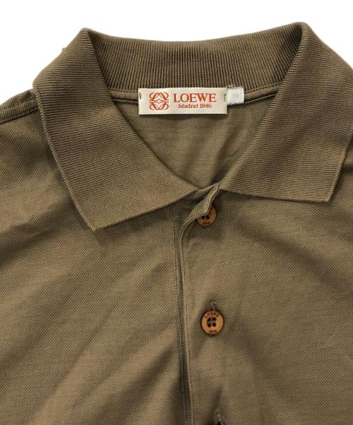 LOEWE（ロエベ）LOEWE (ロエベ) オールドアグラム刺繍ポロシャツ ブラウン サイズ:-の古着・服飾アイテム
